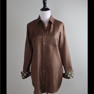 Banana Republic Long Silk Blouse L